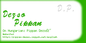 dezso pippan business card